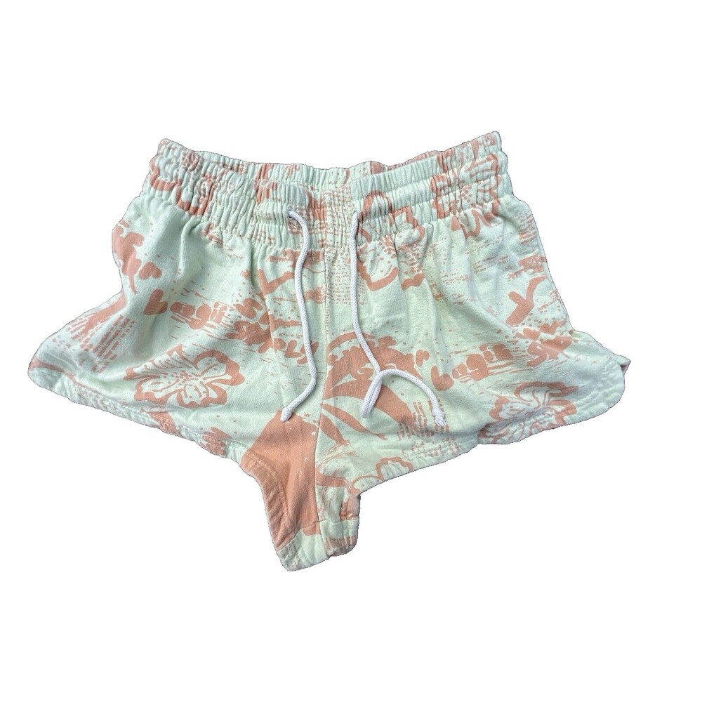 Urban Outfitters Out From Under Women’s Green/Orange Floral Boogie Shorts Medium
